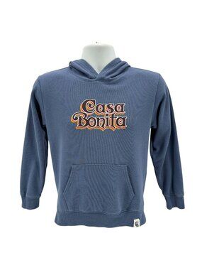 Casa Bonita Child Large Hoodie Blue Graphic Long Sleeve Hoodie Youth